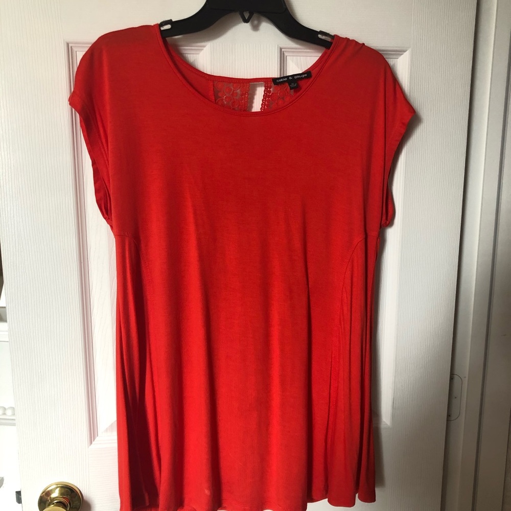 Red tunic shirt
